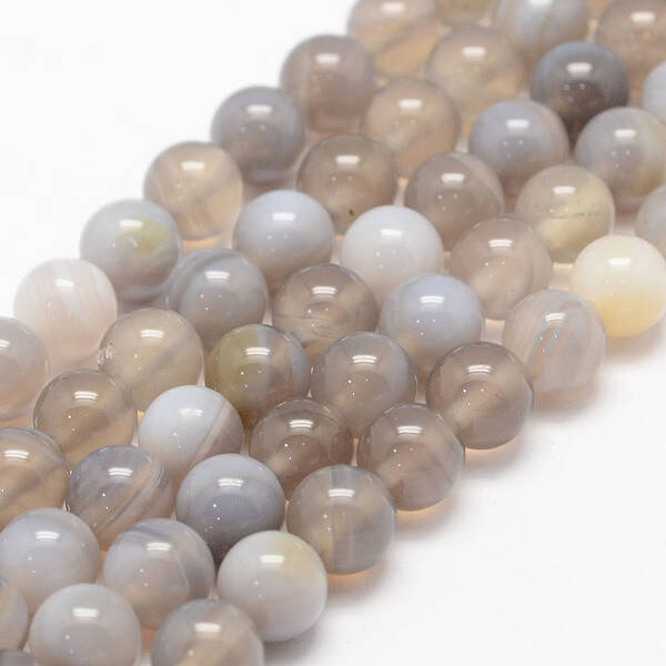 Natural Striped Agate/Banded Agate Bead Strands