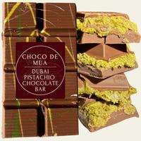 Choco De Mua Dubai Pistachio Chocolate Bar 7 oz | Viral Knafeh Pistachio Dubai Chocolate Bar | Gift for all Occassions | Dess...