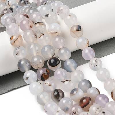 Natural Dendritic Agate Beads Strands