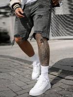 Men's Ripped Denim Shorts, Casual Pocket Design Denim Shorts Jeans for Summer, Fashion Men's Bottoms for Daily Wear, Cotton