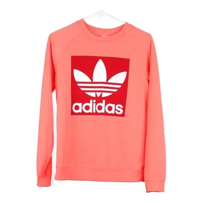 Adidas Spellout Sweatshirt - Medium Pink Cotton Blend