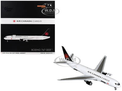 Boeing 767-300F Commercial Aircraft Air Canada Cargo (C-GXHM) White with Black Tail Gemini 200 - Interactive Series 1/200...