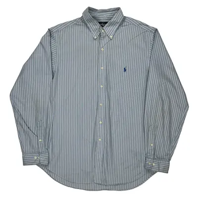 Ralph Lauren Striped Shirt - XL Blue Cotton