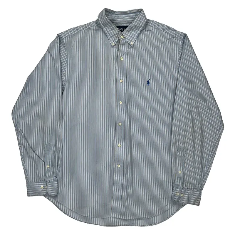 Ralph Lauren Striped Shirt - XL Blue Cotton