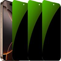 Tempered Glass Phone Screen Protector, 3 Counts Anti-spy Phone Screen Protective Film, Phone Accessories Compatible with iPho...