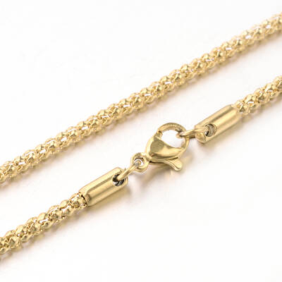 304 Stainless Steel Popcorn Chain Necklaces