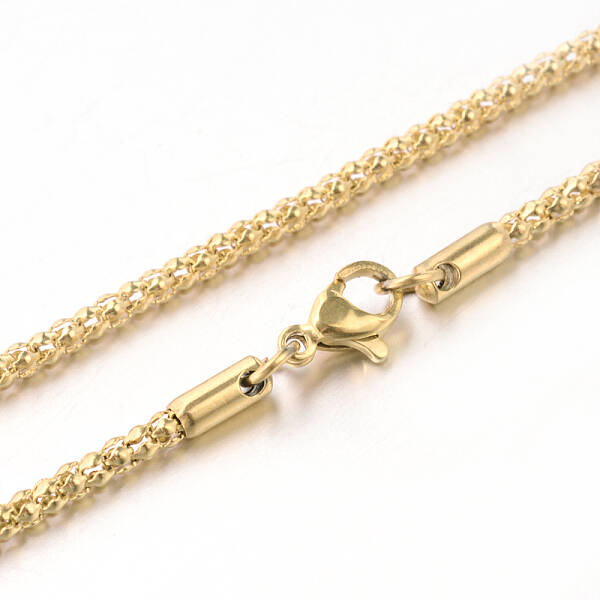 304 Stainless Steel Popcorn Chain Necklaces