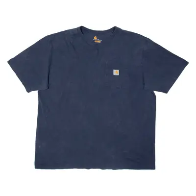 CARHARTT Mens T-Shirt Blue 2XL