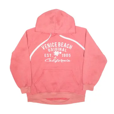 HILL Venice Beach USA Hoodie Pink Pullover Womens XL