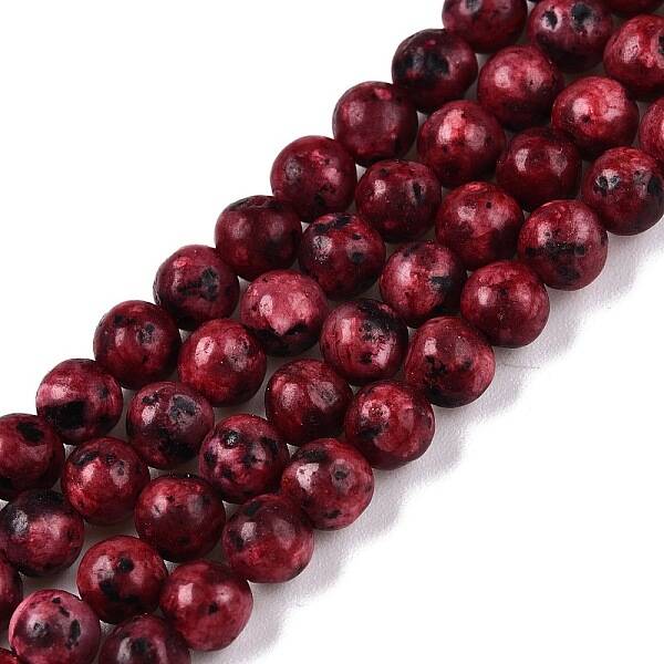 Dyed Natural White Jade Beads Strands