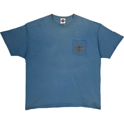 Harley-Davidson Man O'War T-Shirt - 2XL - Blue Cotton