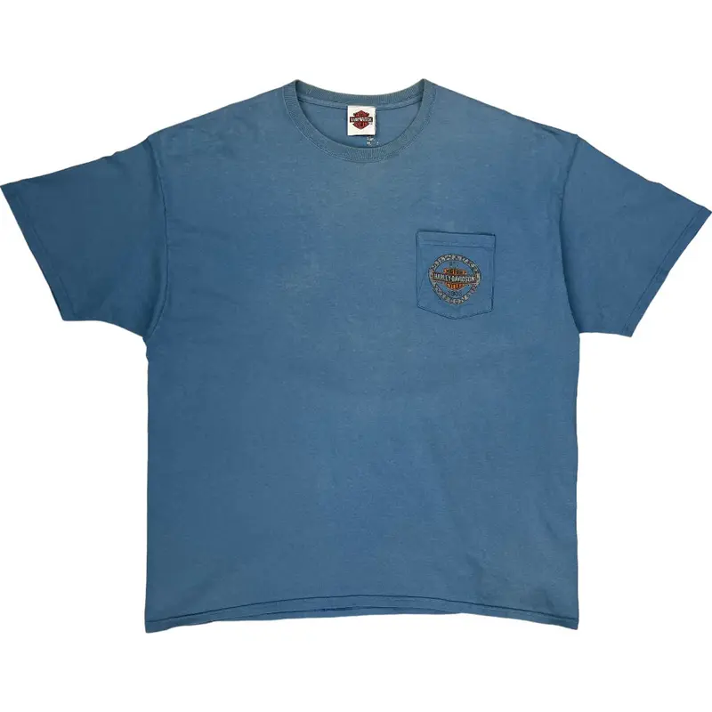 Harley-Davidson Man O'War T-Shirt - 2XL - Blue Cotton