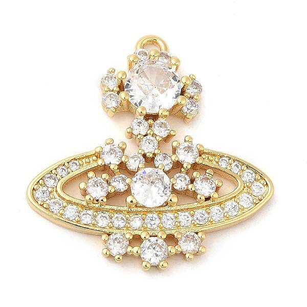 Rack Plating Brass Pave Cubic Zirconia Pendants