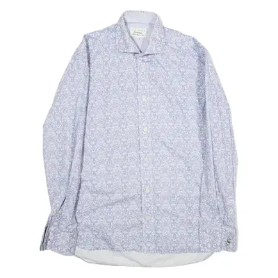 TED BAKER Classic Fit Mens Shirt Blue Long Sleeve M