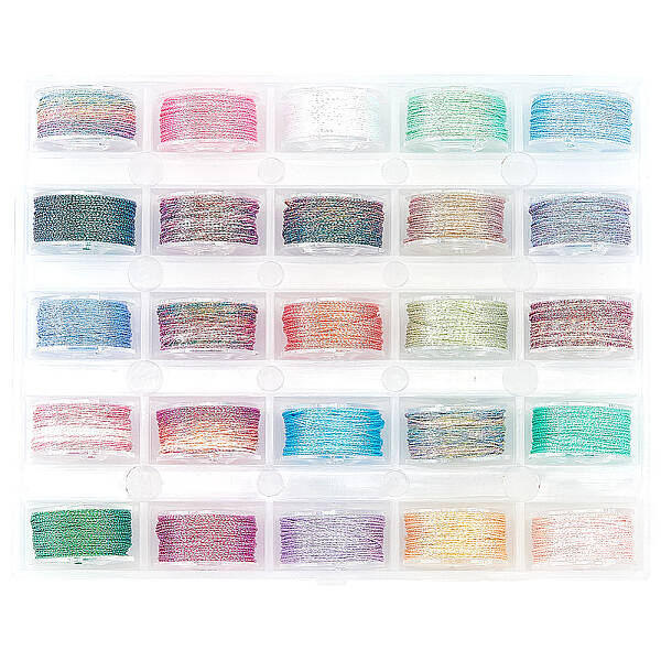 25 Rolls 25 Colors Polyester Cord