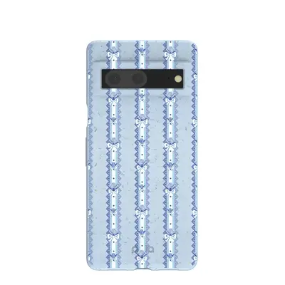 Powder Blue Bows and Blossoms Google Pixel 7 Case