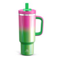 Encool 100% Leakproof,32/40 oz Tumbler with Handle and Straw: Stainless Steel Insulated Tumbler,Keeps Cold for 24 Hours, Trav...