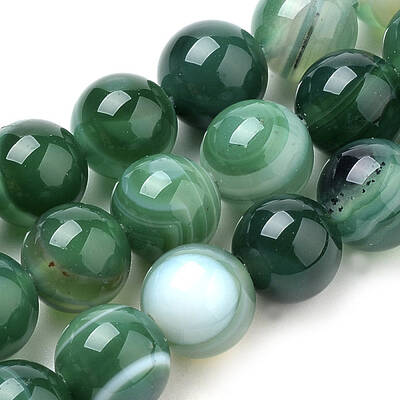 Natural Striped Agate/Banded Agate Beads Strands