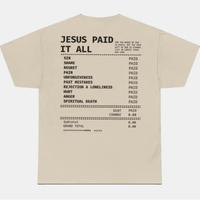 Salvation Jesus Paid It All Shirt, Christian Receipt Crewneck Short Sleeve, Jesus Merch Faith Based Shirt, Religious Shirt Gi...