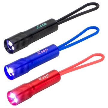 150 Customized Loop Mini LED Pocket Flashlight - Aluminum & 10 ...
