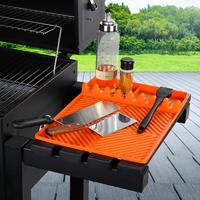 Silicone Griddle Tools Mat – Non-Slip Utensil Rest with Drip Pad, Side Shelf Mat for Blackstone BBQ Grill