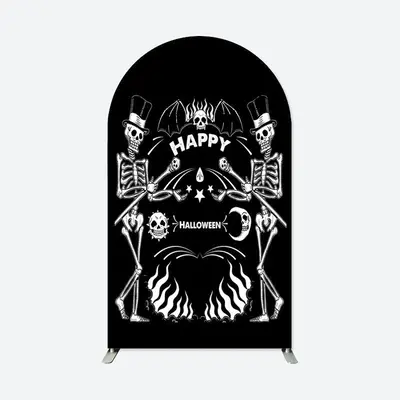 Aperturee Skeleton Halloween Birthday Party Arch Backdrop | Diy Round Arch Backdrop | Wedding Arch Backdrop | Diy Chiara Back...