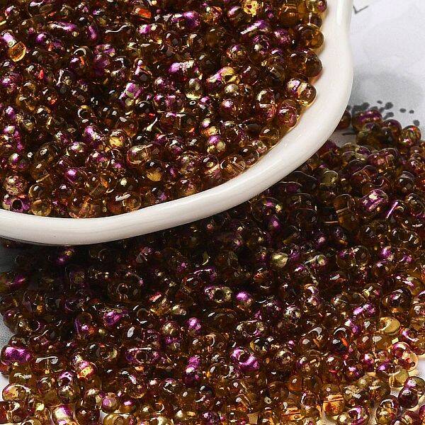 Spray Painted Glass Seed Beads