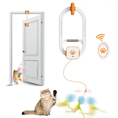 HappyCode Rechargeable Interactive Pets Toy,Electric cat teaser,Upgraded Dual Mode, Irregular Rocking & 360° Spinning with R...