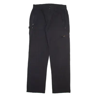 HS OUTERWEAR Mens Trousers Black Relaxed Straight W30 L30
