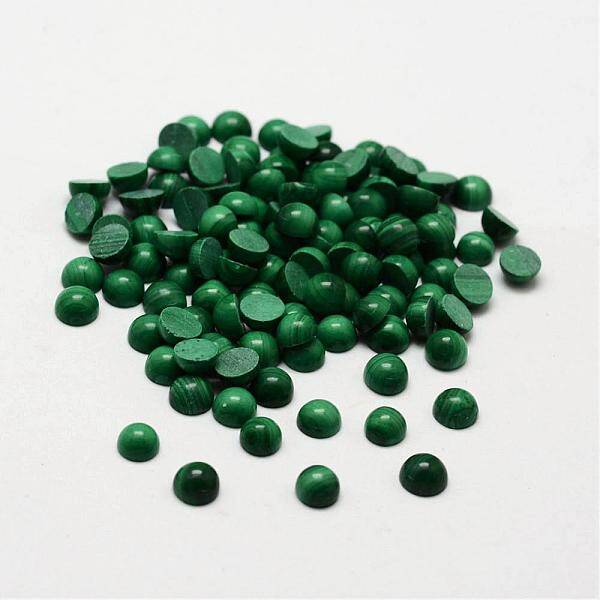 Dome Natural Malachite Cabochons