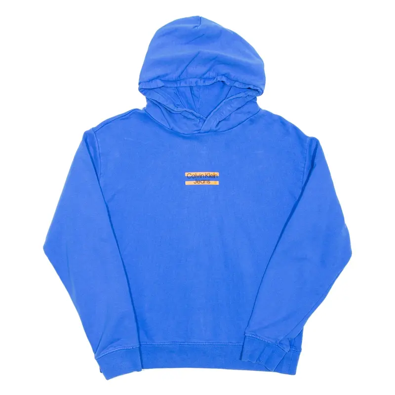 CALVIN KLEIN JEANS Girls Blue Hoodie 14Y
