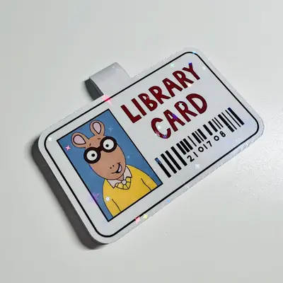 Arthur Library Card Magnetic Bookmark - Ideal for Book Lovers, Compact Design, Easy to Use, High-Quality Magnetic Material