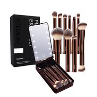 Professional Soft Makeup Brush Set with Led Light Storage Box, Aluminum Cosmetic Brush with Comfortable Grip, Makeup Accessor...