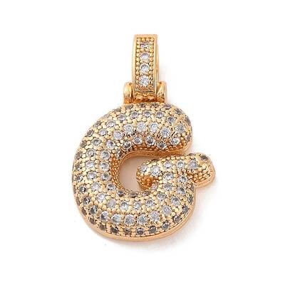 Brass Micro Pave Cubic Zirconia Pendants