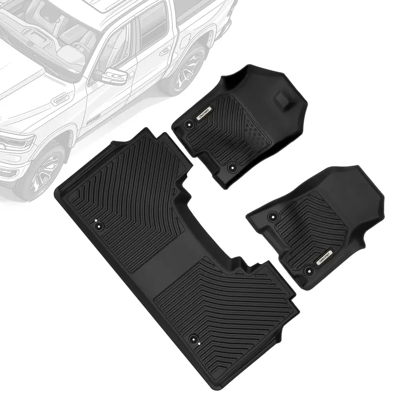 OEDRO Floor Mats for 2019-2024 Dodge Ram 1500 New Body Crew Cab (NOT for Classic Models), Front Row Bucket Seats, with Under ...