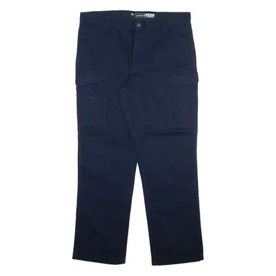 CARHARTT Cargo Mens Trousers Blue Relaxed Straight W38 L32