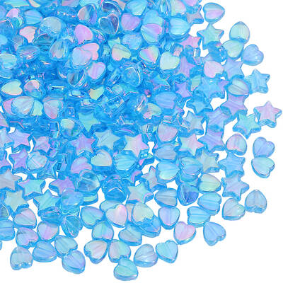 800Pcs 2 Styles Eco-Friendly Transparent Acrylic Beads