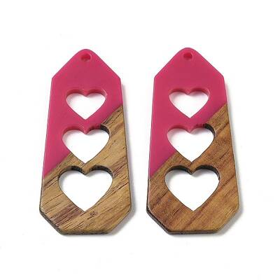 Resin and Walnut Pendants