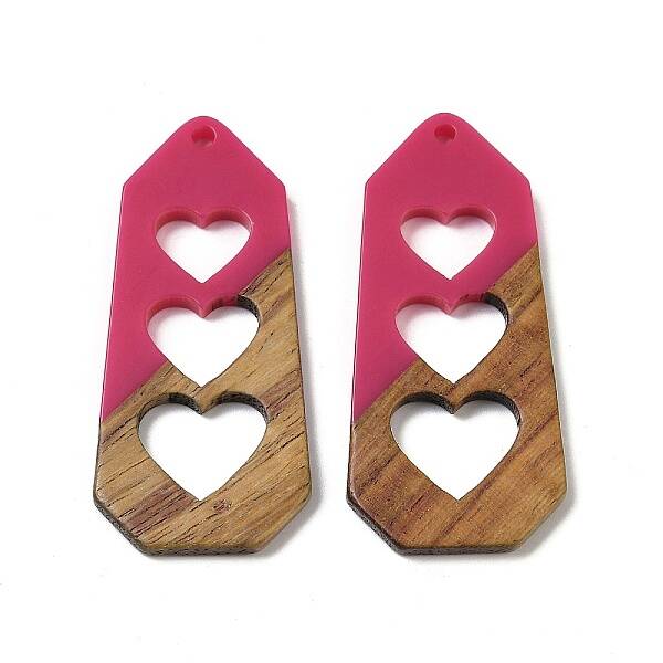 Resin and Walnut Pendants