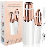 Electric Shaver Eyebrow Facial Hair Remover: 2 in 1 Electric Shaver and Facial Trimmer - Rechargeable Eyebrow Facial Body Raz...