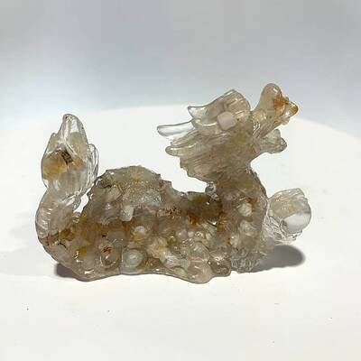 Natural Cherry Blossom Agate Dinosaur Display Decorations