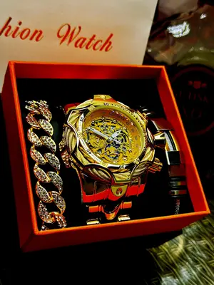 Men's Punk Style Round Dial Quartz Wristwatches, Durable Watch, Fashion Watch for Party, Daily Decor, Trendy All-match & Exqu...