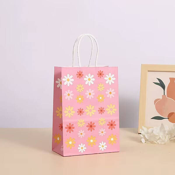 Rectangle with Sunflower Pattern Paper Gift Bags