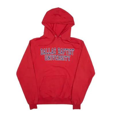 CHAMPION Dallas Baptist University Hoodie Red Pullover Mens S
