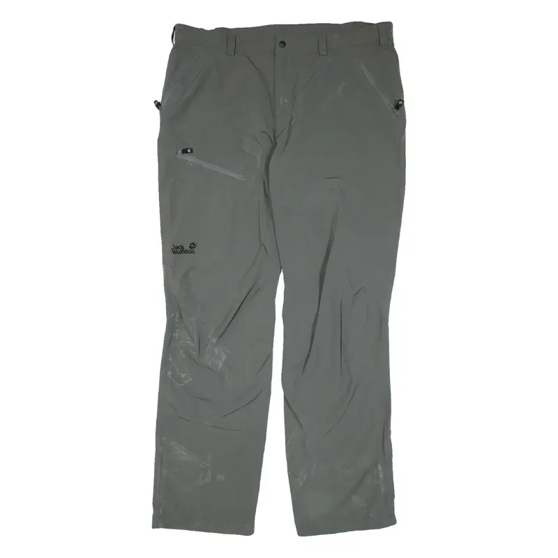 JACK WOLFSKIN Mens Trousers Green Relaxed Straight W38 L34