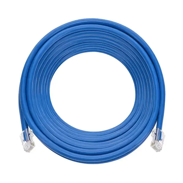 45408 Monoprice 50ft Cat6A RJ45 26AWG Pure Bare Copper Patch Cable Non-booted Ethernet Cable Blue