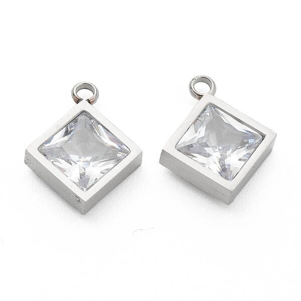 304 Stainless Steel Rhinestone Pendant