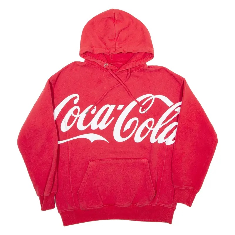 COCA COLA X PULL AND BEAR Mens Red Hoodie XS