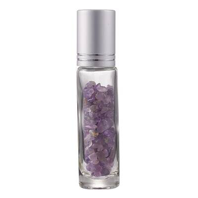 Natural Amethyst Chip Bead Roller Ball Bottles