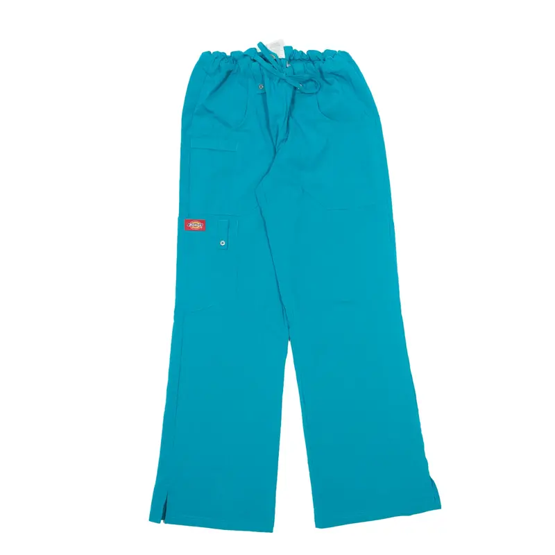 DICKIES Petite Trousers Blue Relaxed Wide-Leg Womens W24 L28